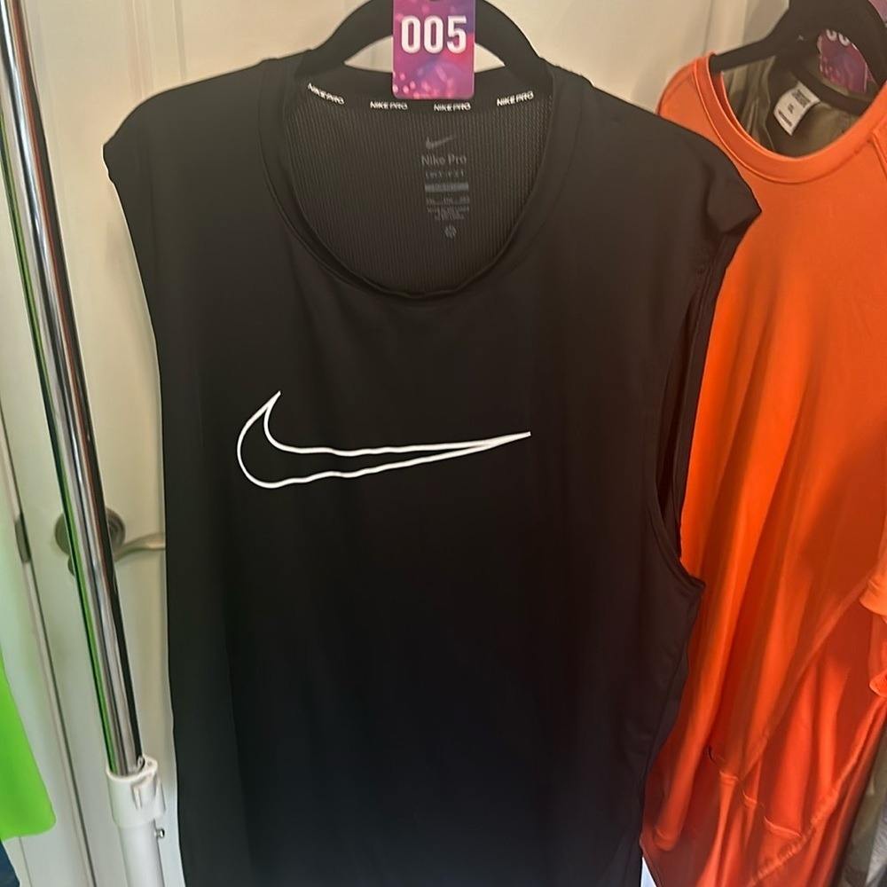 Nike Pro Dri Fit Black Sleeveless Tank Top Men's Athletic Training Gym XL